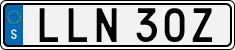 License plate of Sweden, Regular plates
