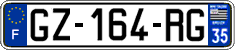 French license plate, SIV (ordinary)