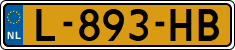 License plate of the Netherlands, Cars