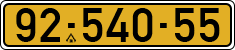License plate of Israel, Regular plates