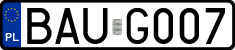License plates of Poland, Regular car plates