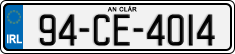 License plate of Ireland, Regular plates