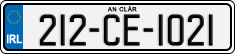 License plate of Ireland, Regular plates