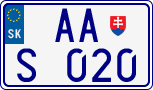 License plate of Slovakia, Sportcars