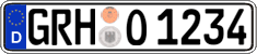German license plate, Regular plates