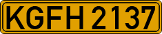 License plate of Kyrgyzstan, Foreign citizens and enterprises (1994)