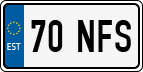 License plate of Estonia, Regular car plates (US-size)