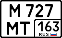 License plate Russia, Cars
