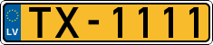 License plate of Latvia, Taxi