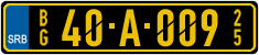License plate of Serbia, Diplomatic
