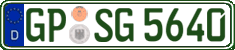 German license plate, Regular plates