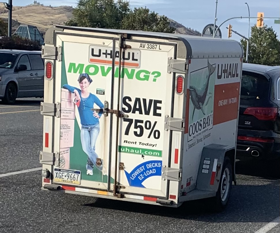 XGE-9667, U-Haul 5' x 8' Cargo Trailer (AV) 