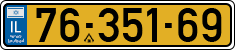 License plate of Israel, Regular plates