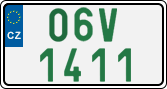 License plate of the Czech Republic, Oldtimers (2001)