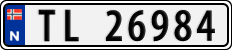 License plate of Norway, Cars