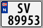 License plate of Norway, Cars