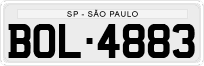 License plate of Brazil, Private owners (1990)