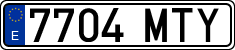 License plates of Spain, Ordinary (2000)