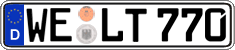 German license plate, Regular plates