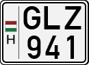 license plates of Hungary, Cars (1990)