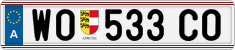 License plate of Austria, Regular plates