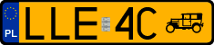 License plates of Poland, Oldtimers