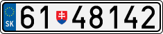 License plate of Slovakia, Military