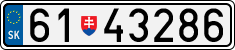 License plate of Slovakia, Military