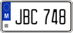 License plate of Malta, Regular plates (ABC 123)