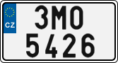 License plate of the Czech Republic, Cars (2001)