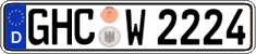 German license plate, Regular plates