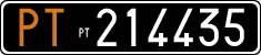 License plate of Italy, Cars (1927 year series)