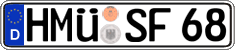 German license plate, Regular plates