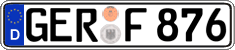 German license plate, Regular plates