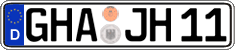 German license plate, Regular plates