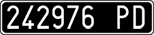 License plate of Italy, Cars (1927 year series)