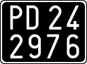 License plate of Italy, Cars (1927 year series)