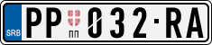 License plate of Serbia, Cars
