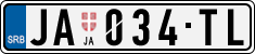 License plate of Serbia, Cars