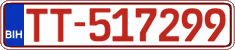 License plate of Bosnia and Herzegovina, Provisional