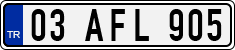 License plate of Turkey, Regular plates