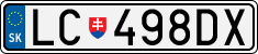 License plate of Slovakia, Cars
