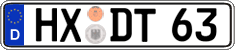 German license plate, Regular plates