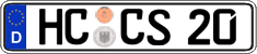 German license plate, Regular plates