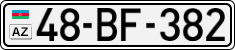 License plate of Azerbaijan, Cars