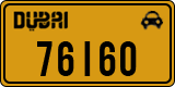 License plate of the UAE, Dubai, Taxi