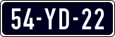 License plate of the Netherlands, Imported oldtimers (cars)