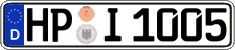 German license plate, Regular plates