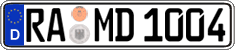 German license plate, Regular plates