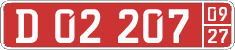 License plate of Kyrgyzstan, Diplomatic
